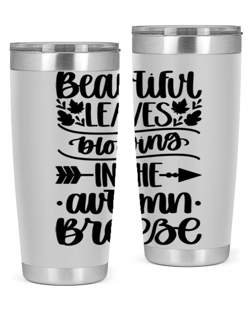 Beautiful Leaves Blowing In The Autumn Breeze 479#- fall- Tumbler