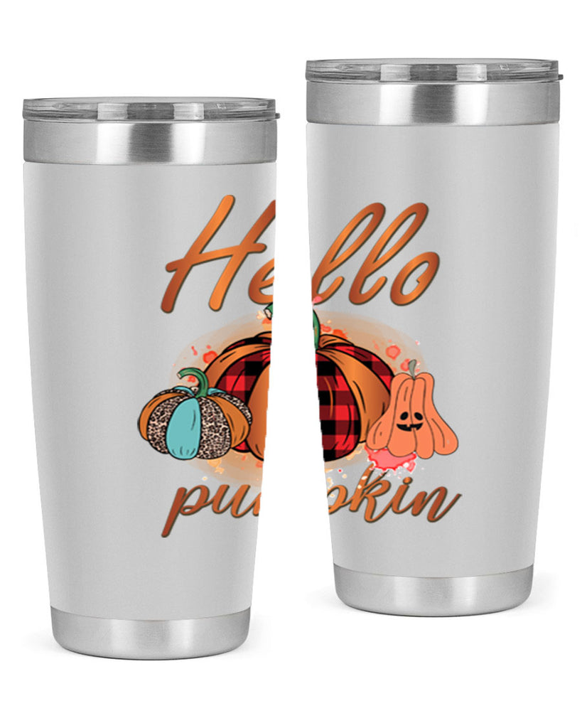 Hello Pumpkin 284#- fall- Tumbler