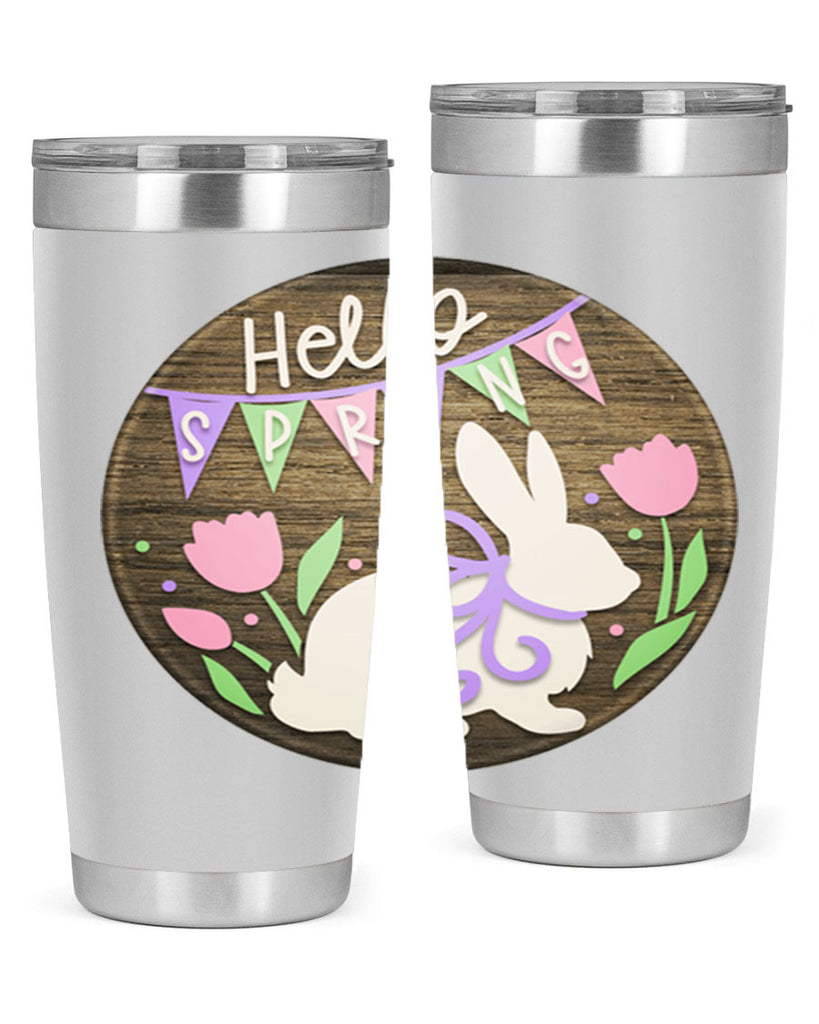 Hello spring bunny Mockup190#- spring- Tumbler