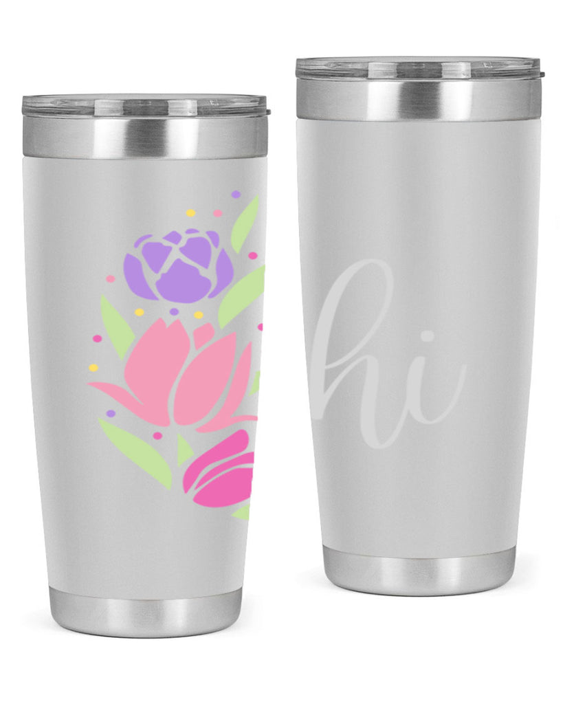 Hi pink flowers238#- spring- Tumbler