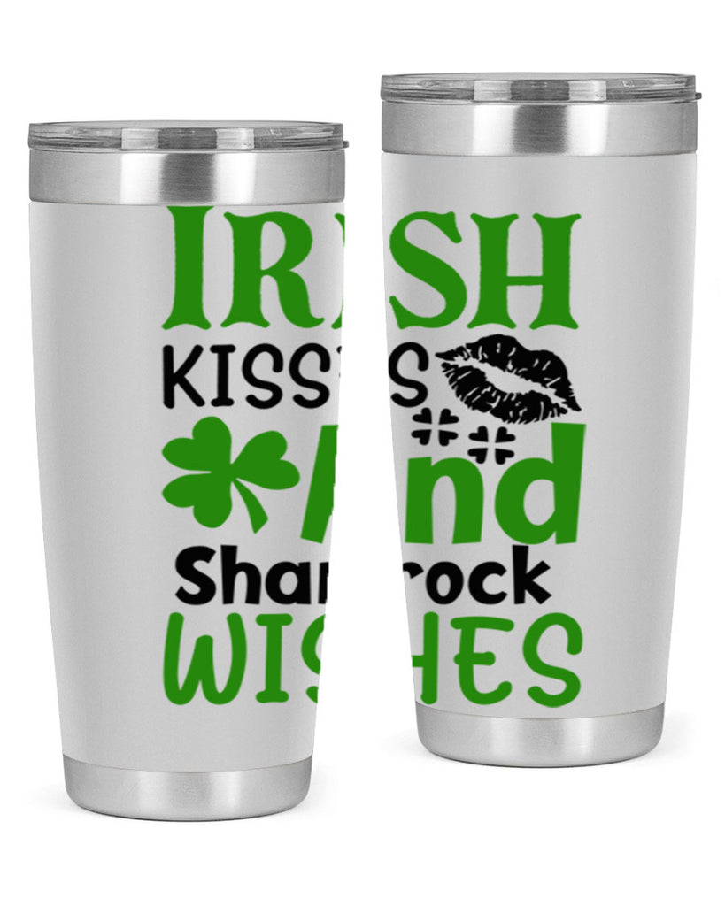 Irish Kisses And Shamrock Wishes Style 156#- St Patricks Day- Tumbler