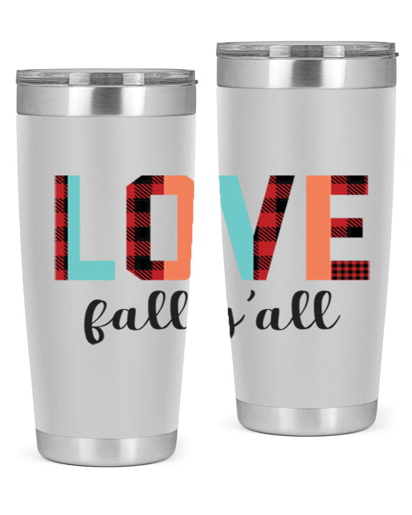 Love fall yall 411#- fall- Tumbler