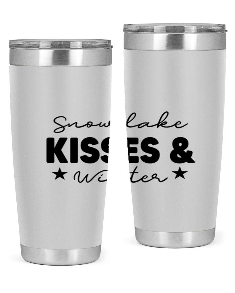 Snowflake Kisses Winter374#- winter- Tumbler