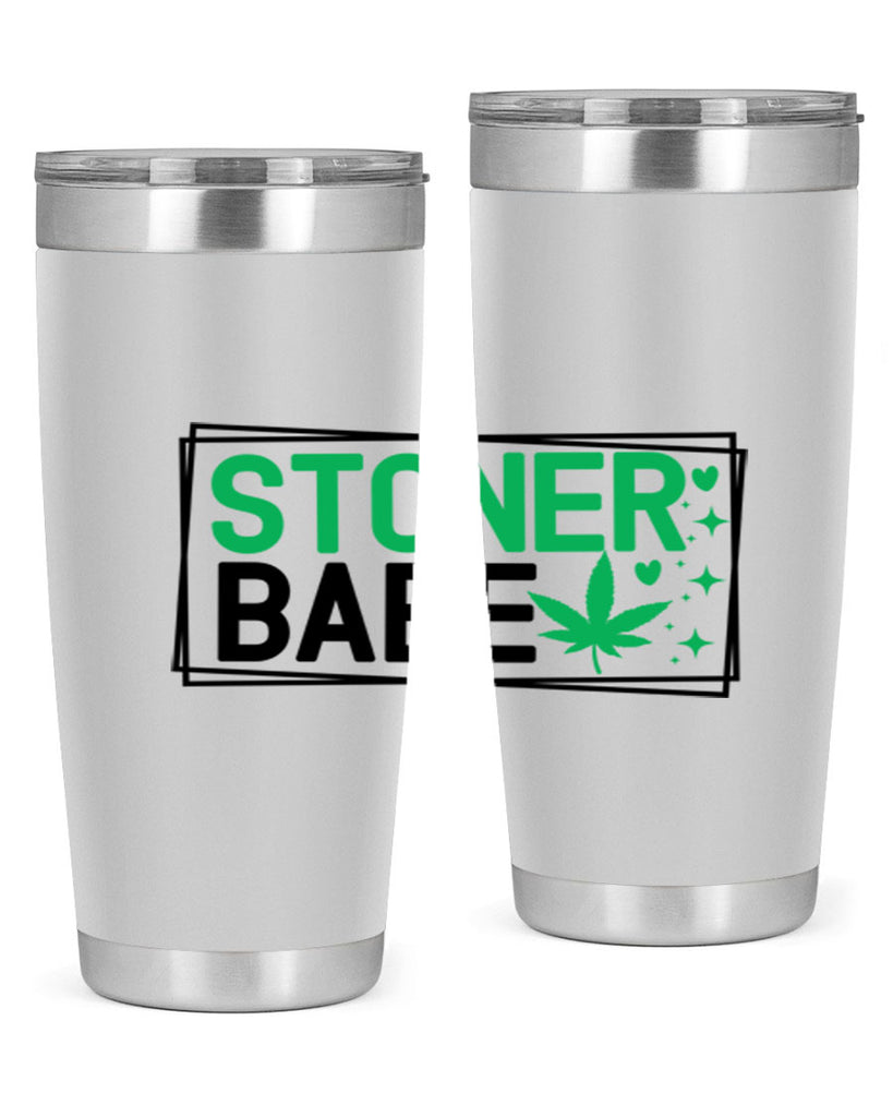 Stoner Babe 258#- marijuana- Tumbler