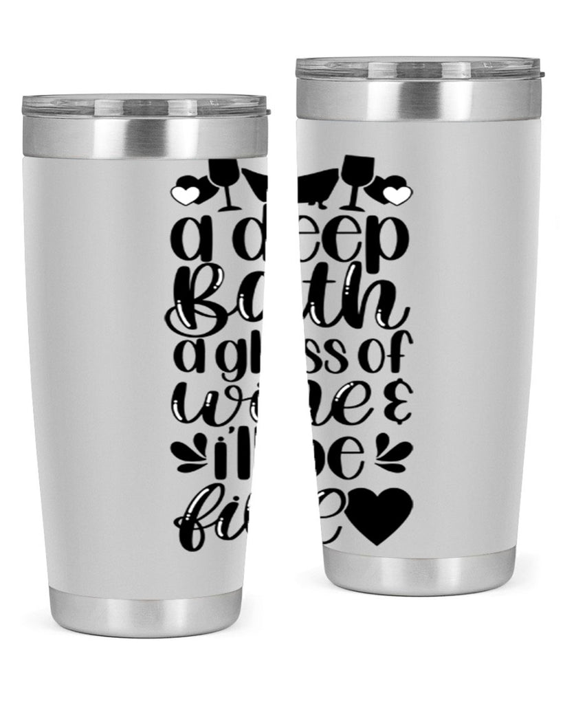 a deep bath a glass 48#- bathroom- Tumbler