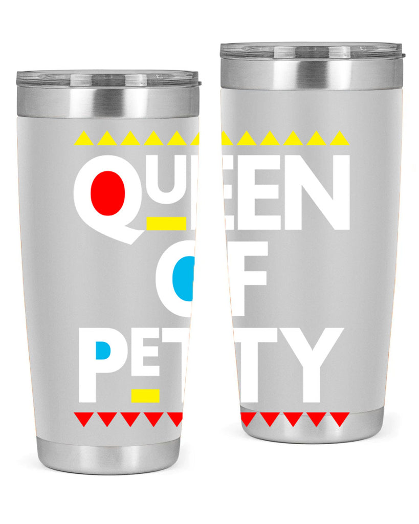 queen ofpetty 48#- black words phrases- Cotton Tank