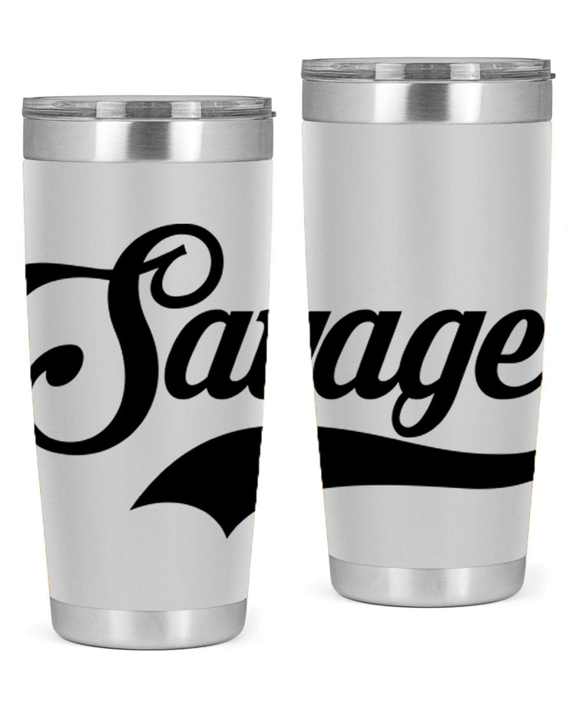 savage script 40#- black words phrases- Cotton Tank