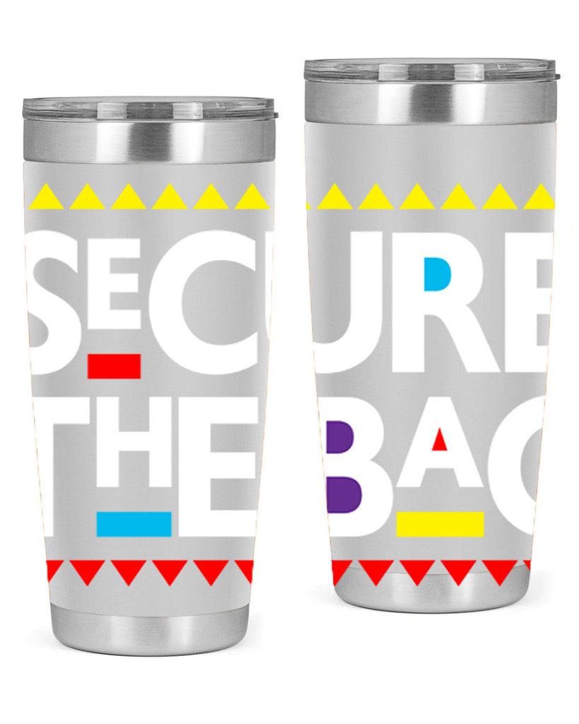 secure the bag 39#- black words phrases- Cotton Tank