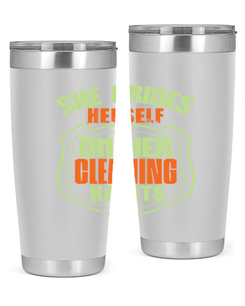 she prides hereself on her cleaning habits Style 15#- cleaner- tumbler