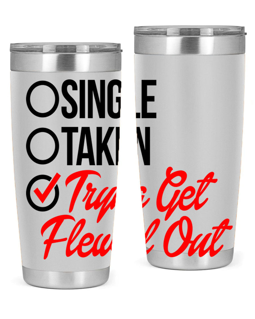 single taken tryna get flewed out 36#- black words phrases- Cotton Tank