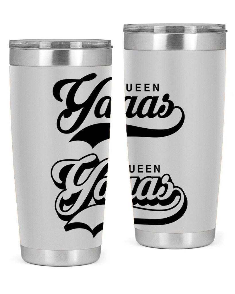 yaaas queen script 6#- black words phrases- Cotton Tank