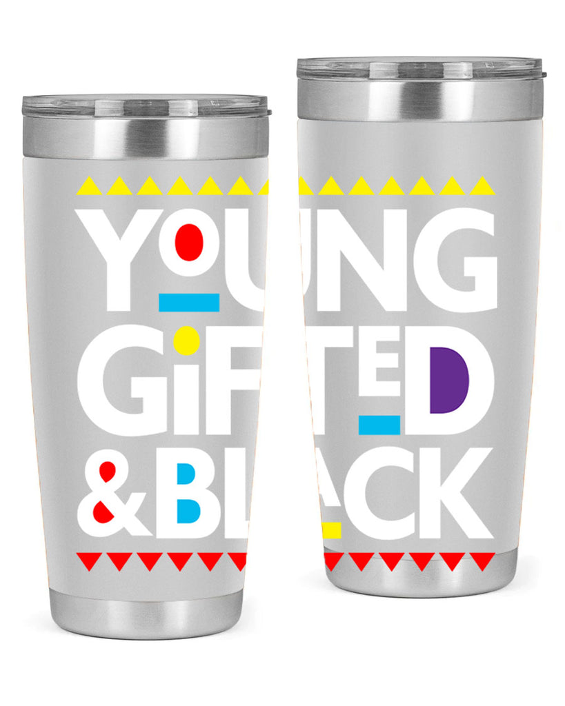 young gifted and black 2#- black words phrases- Cotton Tank