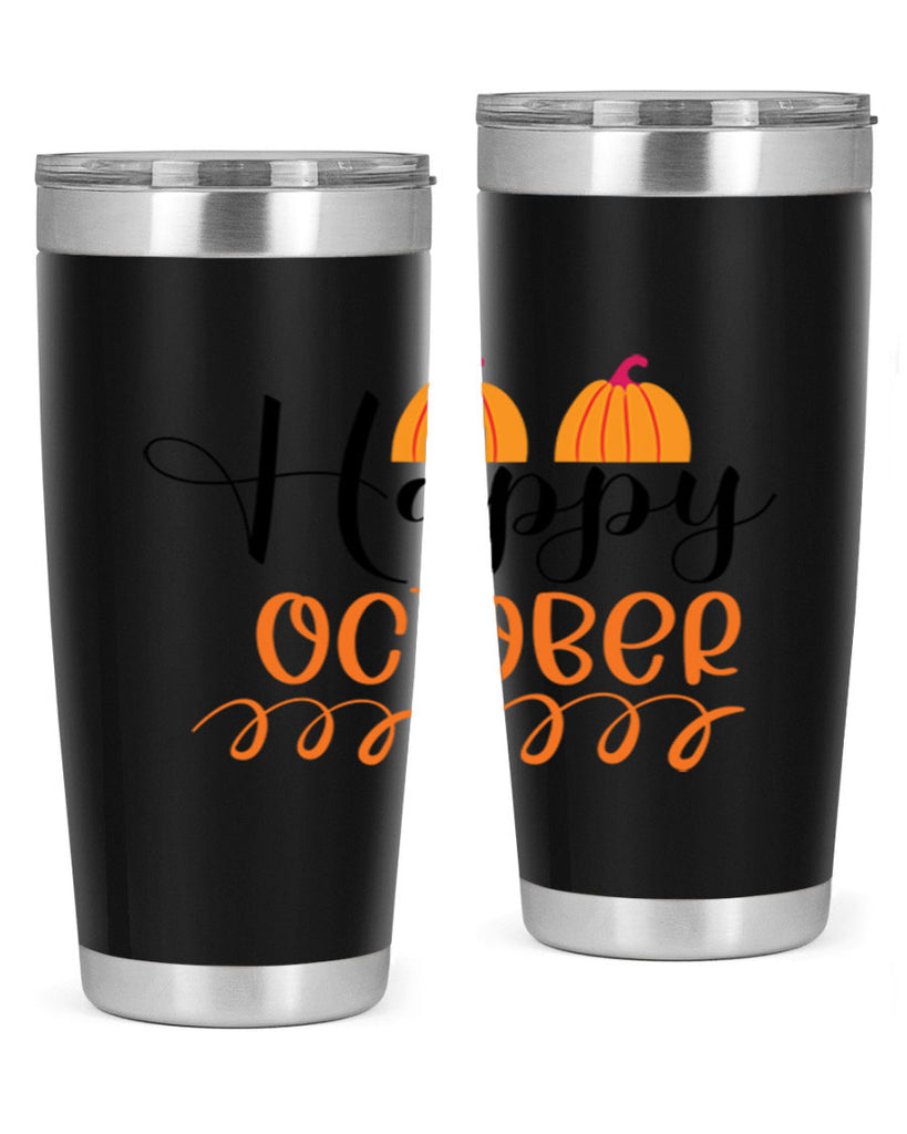 Happy October 238#- fall- Tumbler
