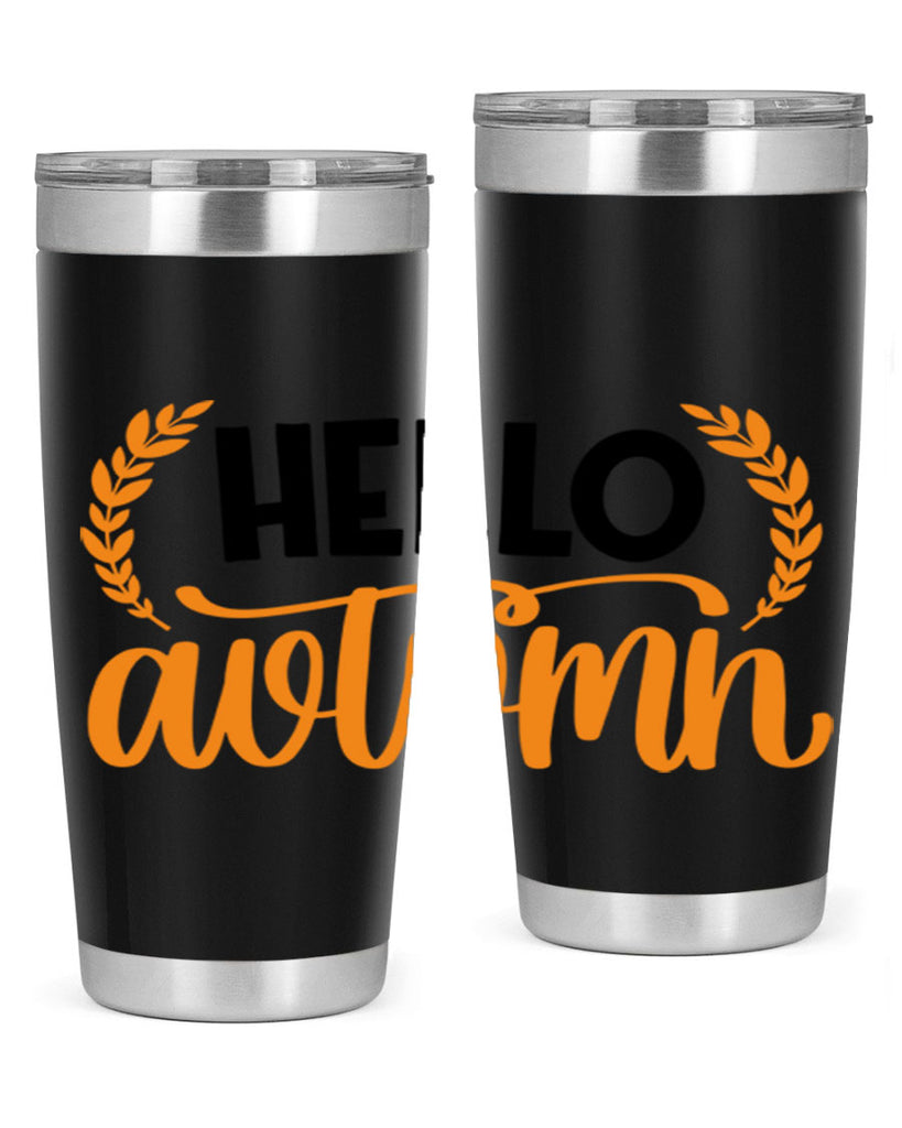 Hello Autumn 493#- fall- Tumbler