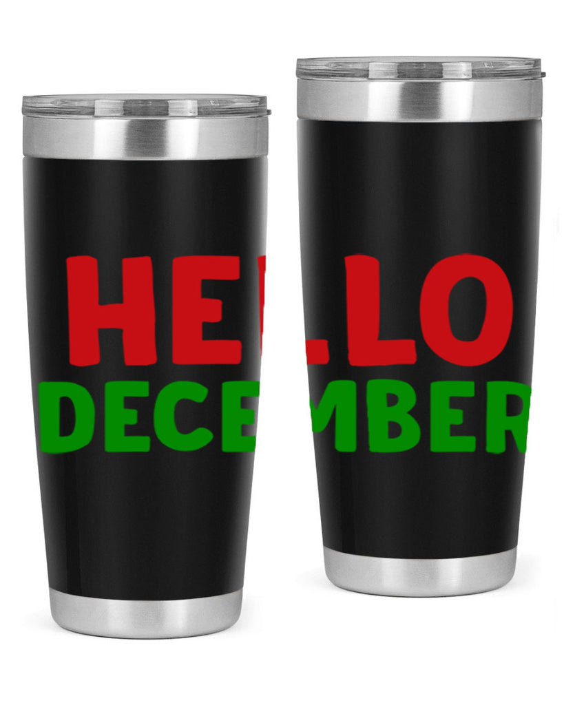 Hello December 158#- winter- Tumbler