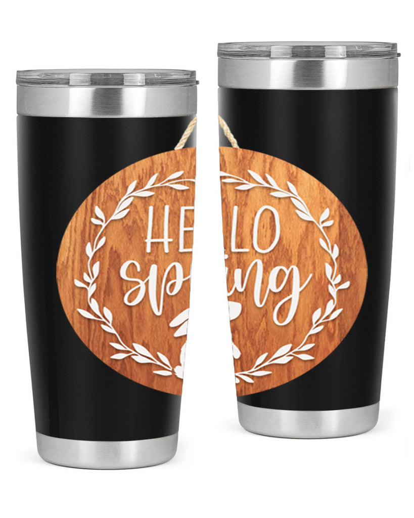 Hello Spring Bunny Wreath Mockup191#- spring- Tumbler