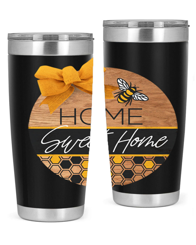 Home Sweet Home Bee and hive pattern Mockup242#- spring- Tumbler