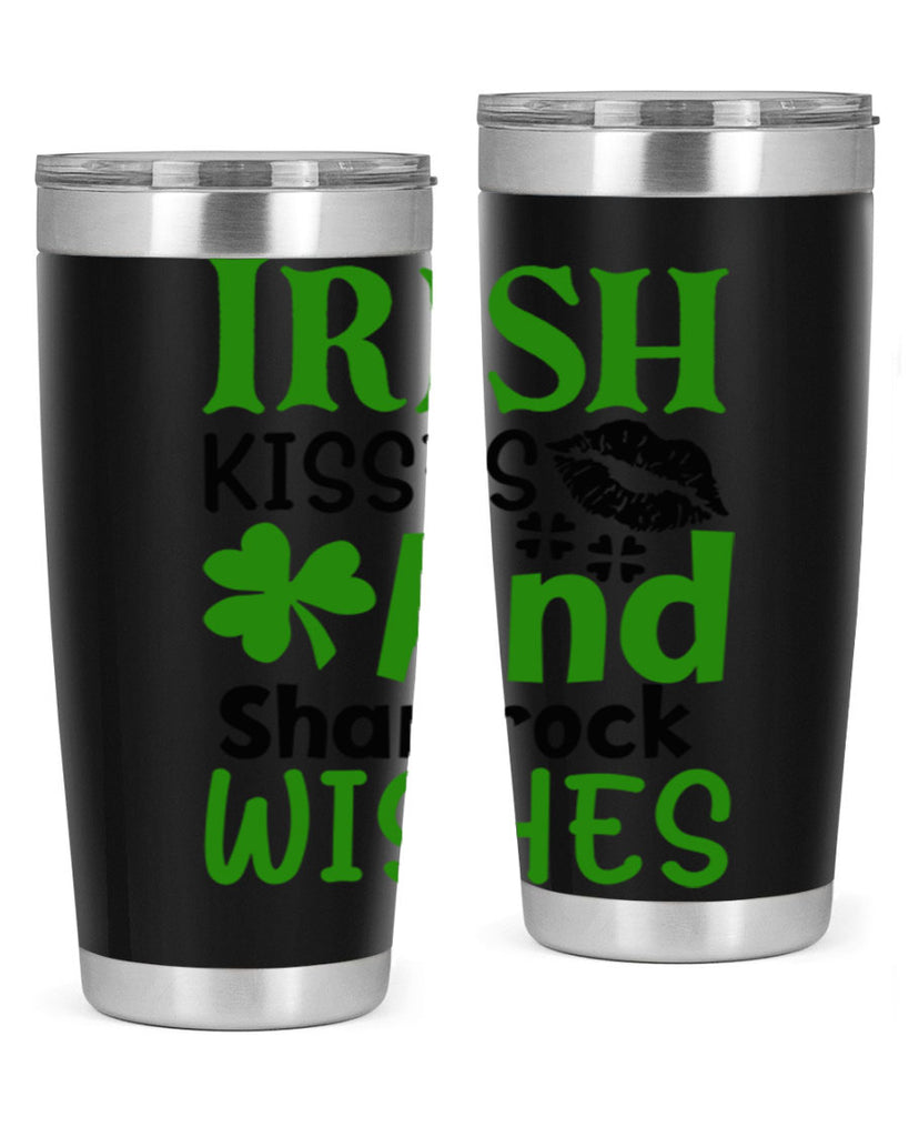 Irish Kisses And Shamrock Wishes Style 156#- St Patricks Day- Tumbler