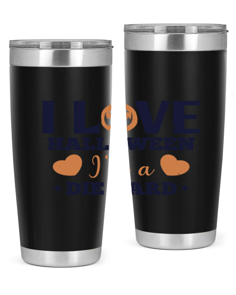 i love halloween im a die hard 150#- halloween- Tumbler