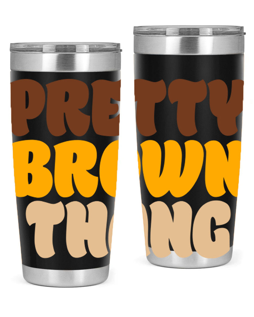 pretty  brown thang 52#- black words phrases- Cotton Tank