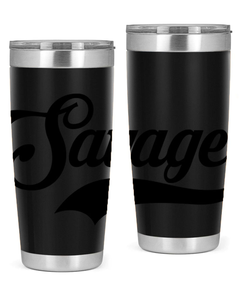 savage script 40#- black words phrases- Cotton Tank