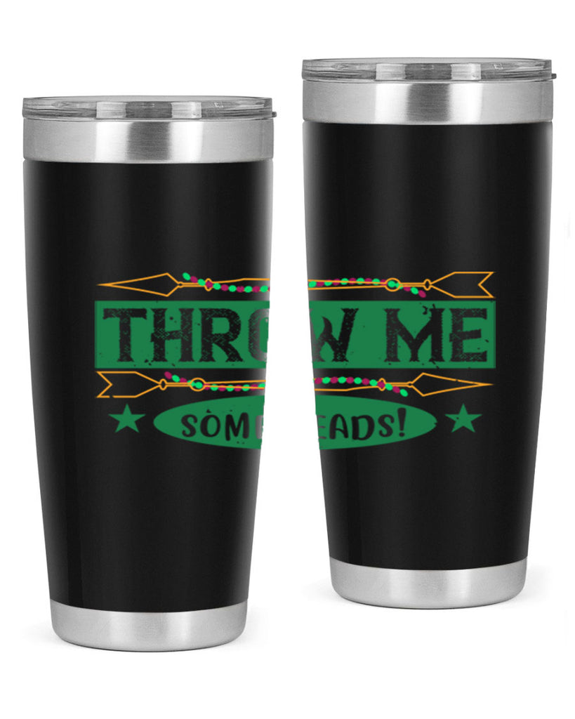 throw me some beads 34#- mardi gras- Tumbler