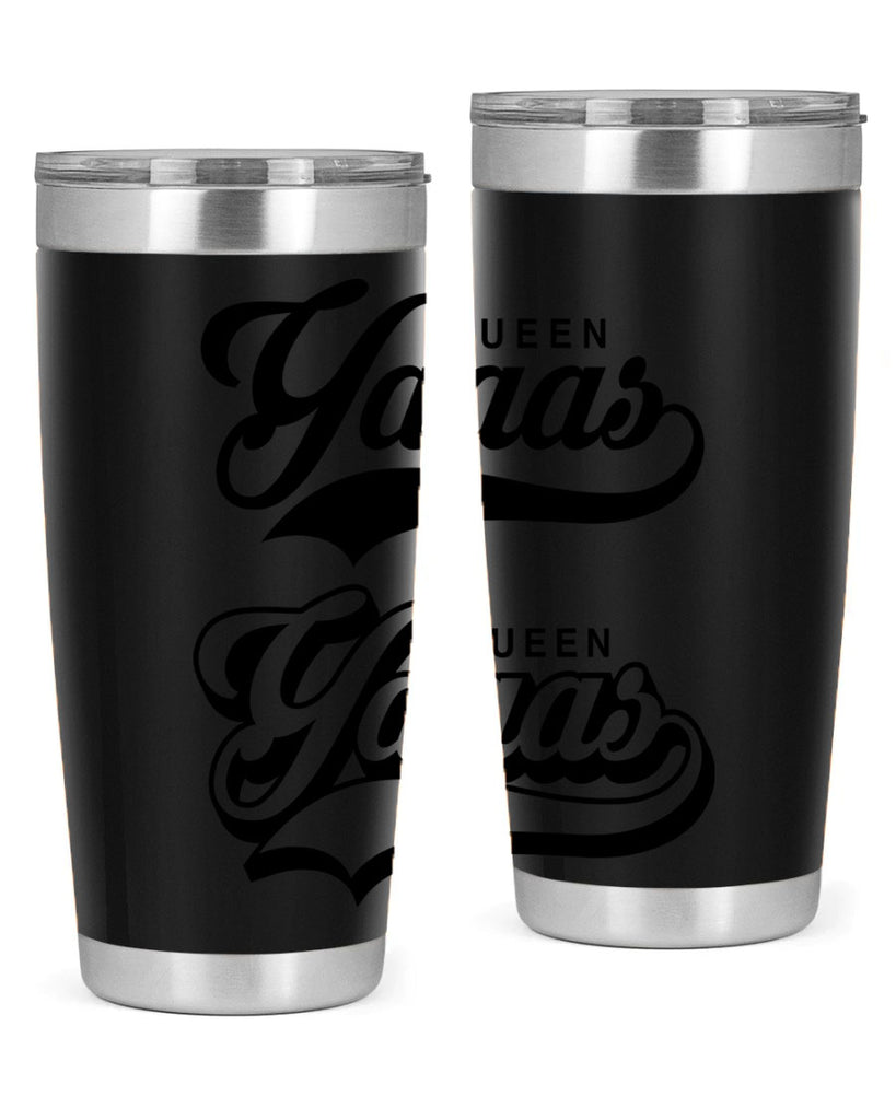 yaaas queen script 5#- black words phrases- Cotton Tank