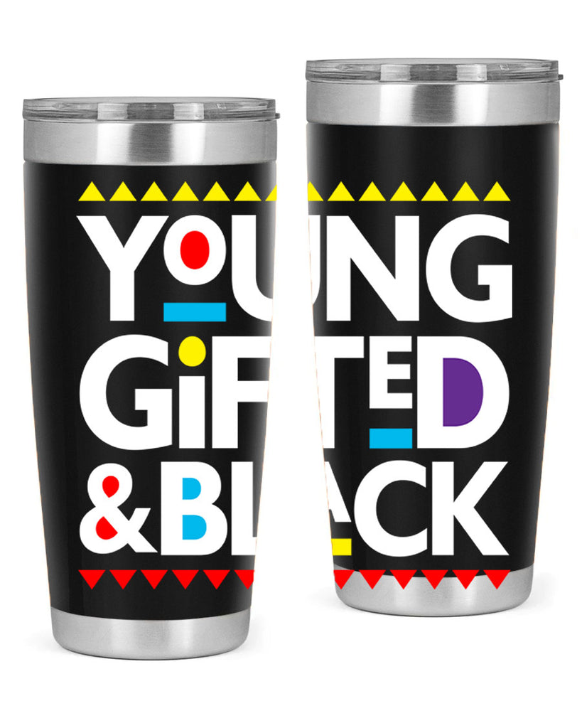 young gifted and black 2#- black words phrases- Cotton Tank