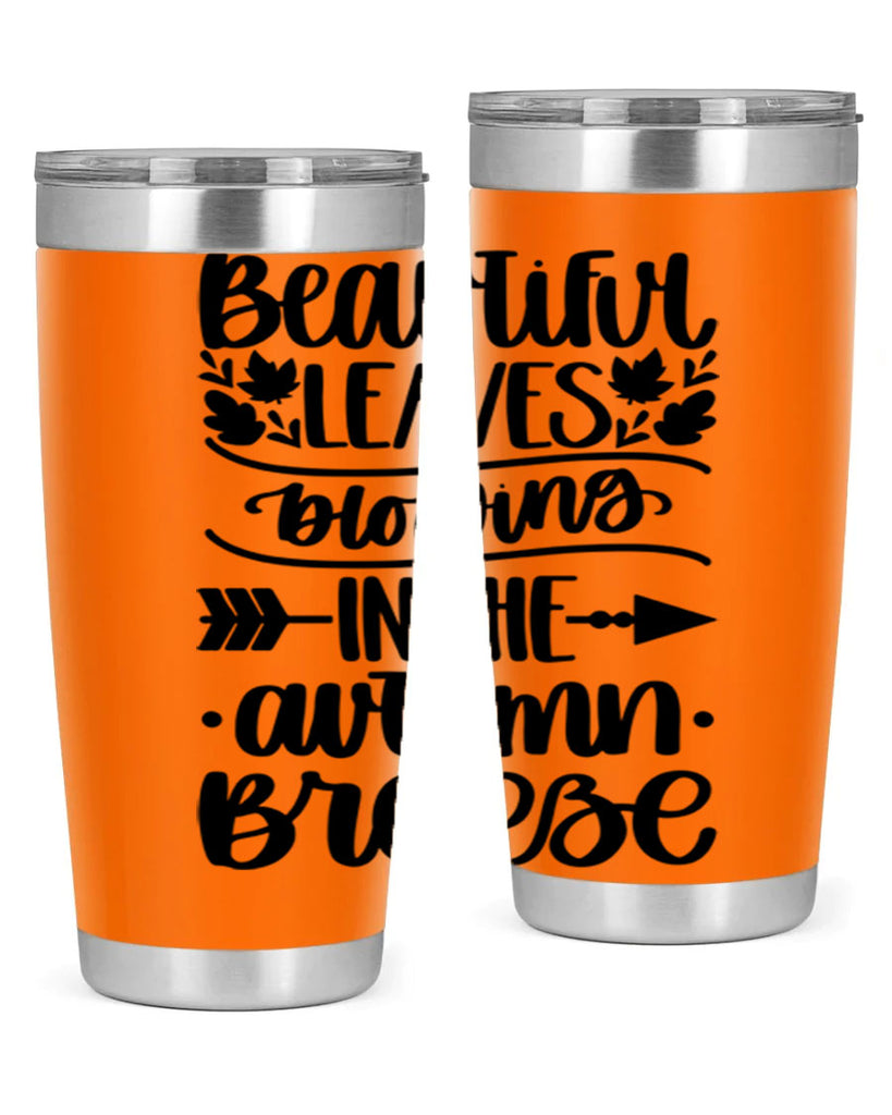 Beautiful Leaves Blowing In The Autumn Breeze 479#- fall- Tumbler