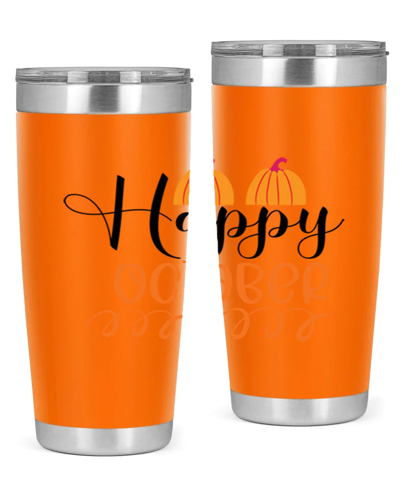 Happy October 238#- fall- Tumbler