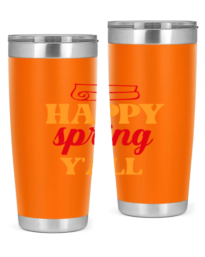 Happy spring y'all 166#- spring- Tumbler