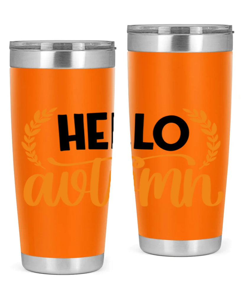 Hello Autumn 493#- fall- Tumbler