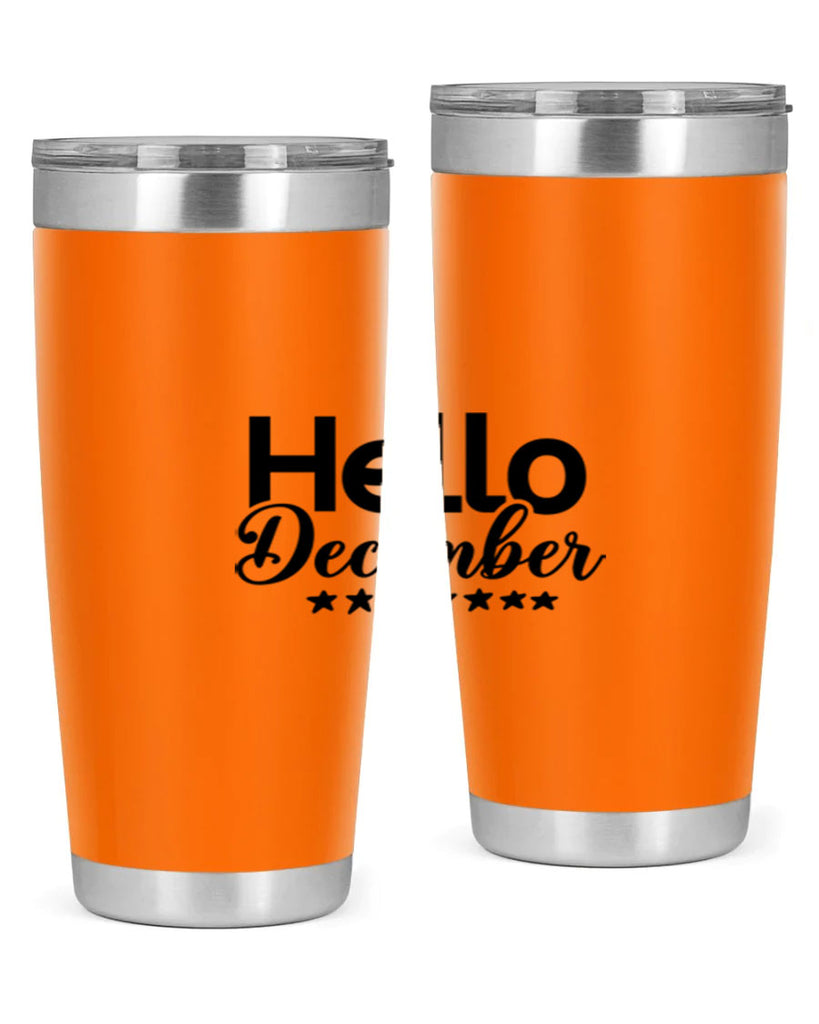 Hello December 156#- winter- Tumbler