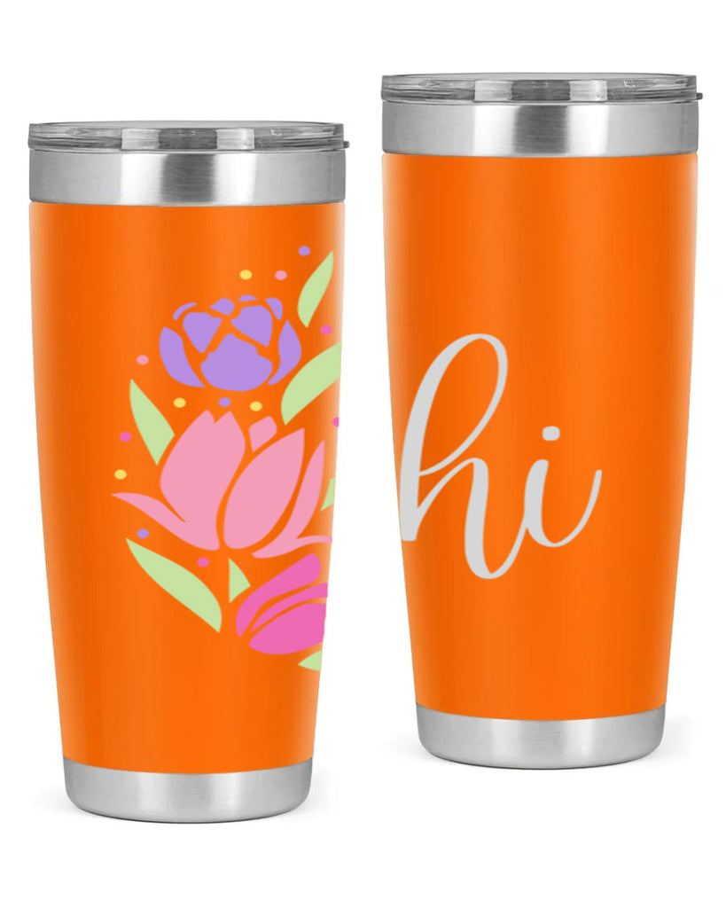 Hi pink flowers238#- spring- Tumbler