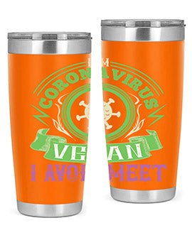 I Am Coronavirus Vegan I Avoid Meet Style 38#- corona virus- Tumbler