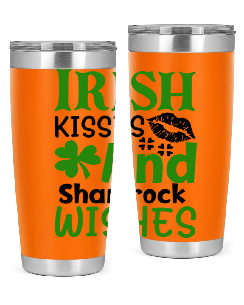 Irish Kisses And Shamrock Wishes Style 156#- St Patricks Day- Tumbler