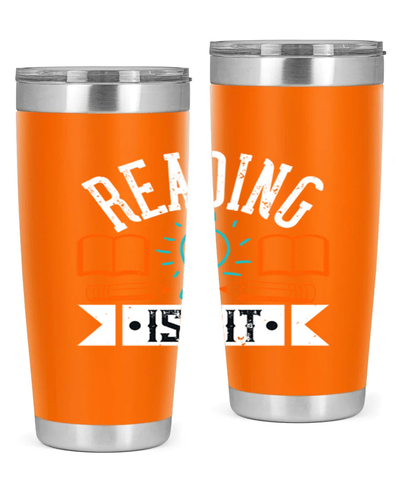 Reading is lit Style 24#- teacher- tumbler