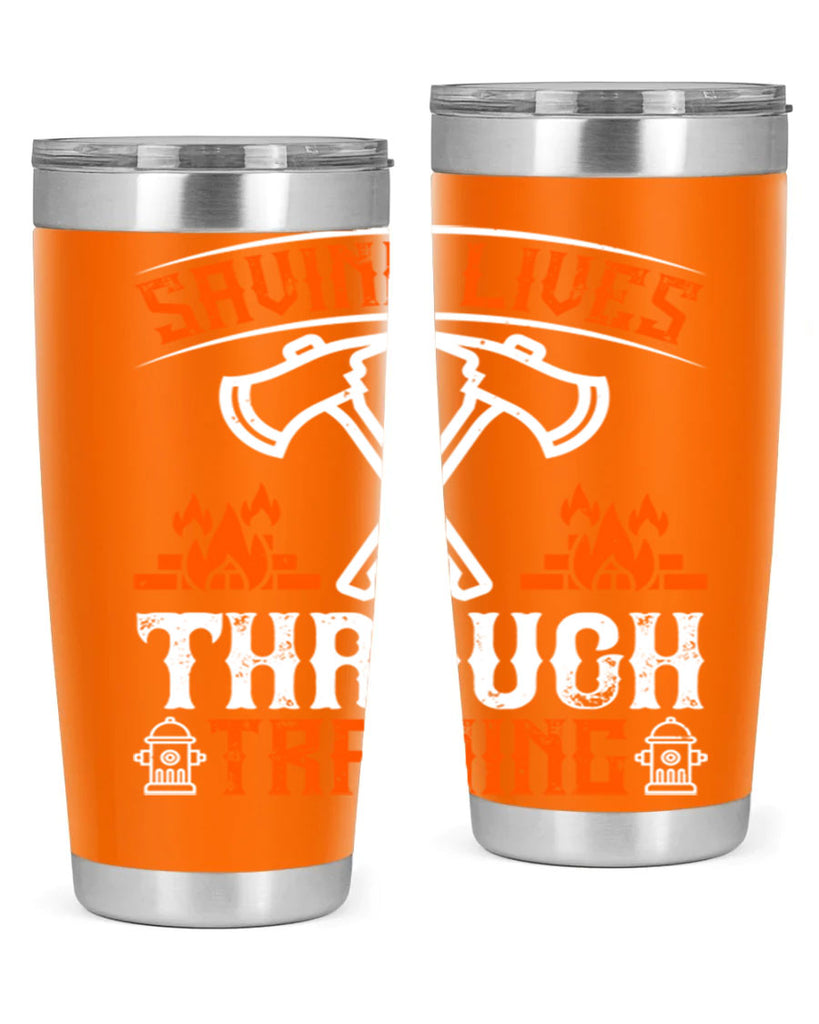 Saving lives through training Style 32#- fire fighter- tumbler