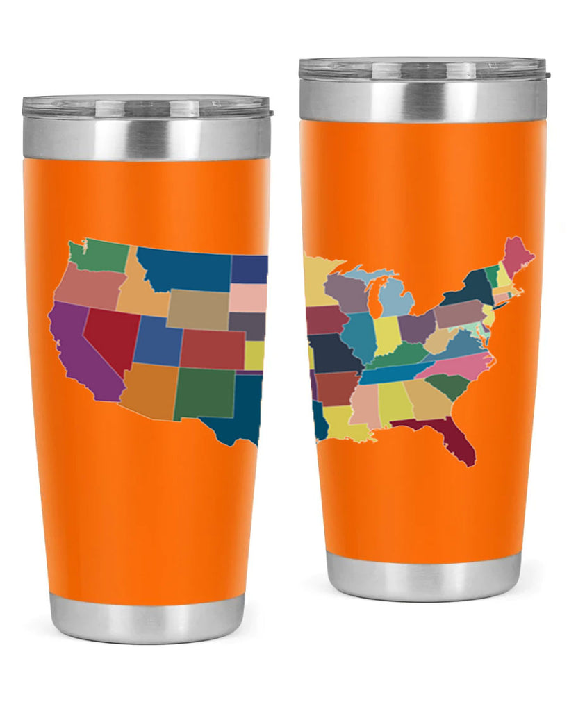 Separate Color Map Style 73#- Fourt Of July- Tumbler