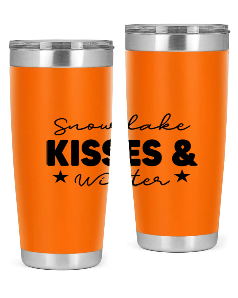 Snowflake Kisses Winter374#- winter- Tumbler