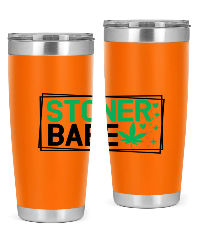 Stoner Babe 258#- marijuana- Tumbler