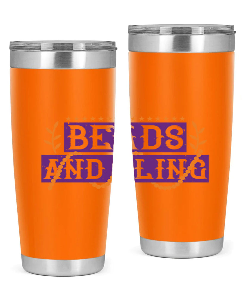 beads and bling 40#- mardi gras- Tumbler