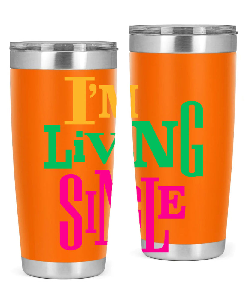 im living single 108#- black words phrases- Cotton Tank