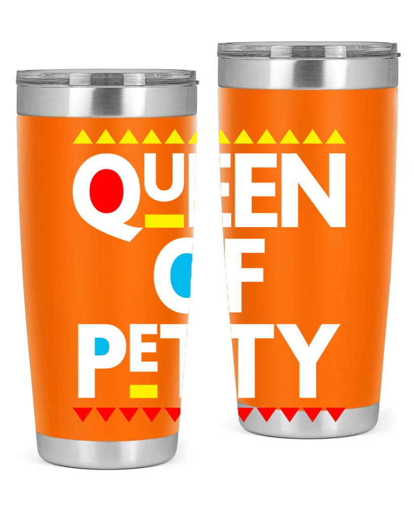 queen ofpetty 48#- black words phrases- Cotton Tank