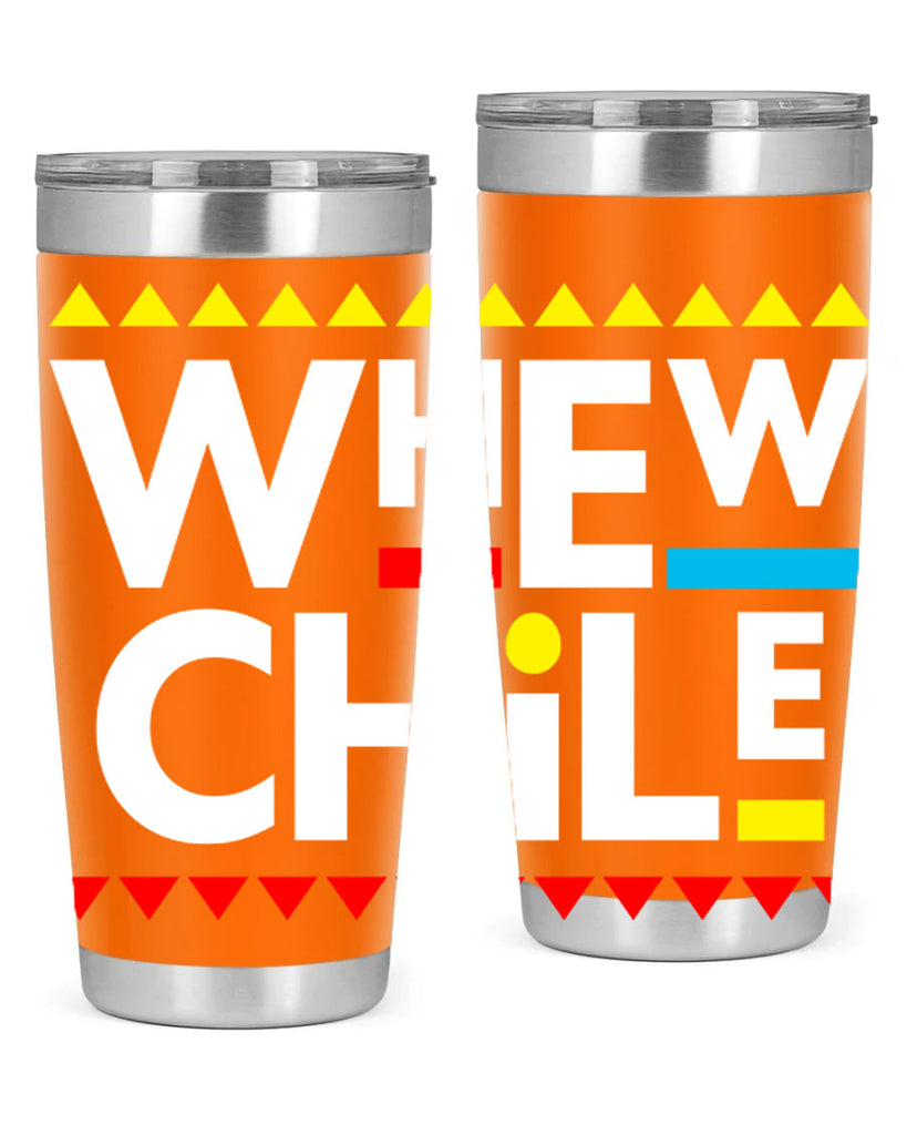 whew chile 11#- black words phrases- Cotton Tank