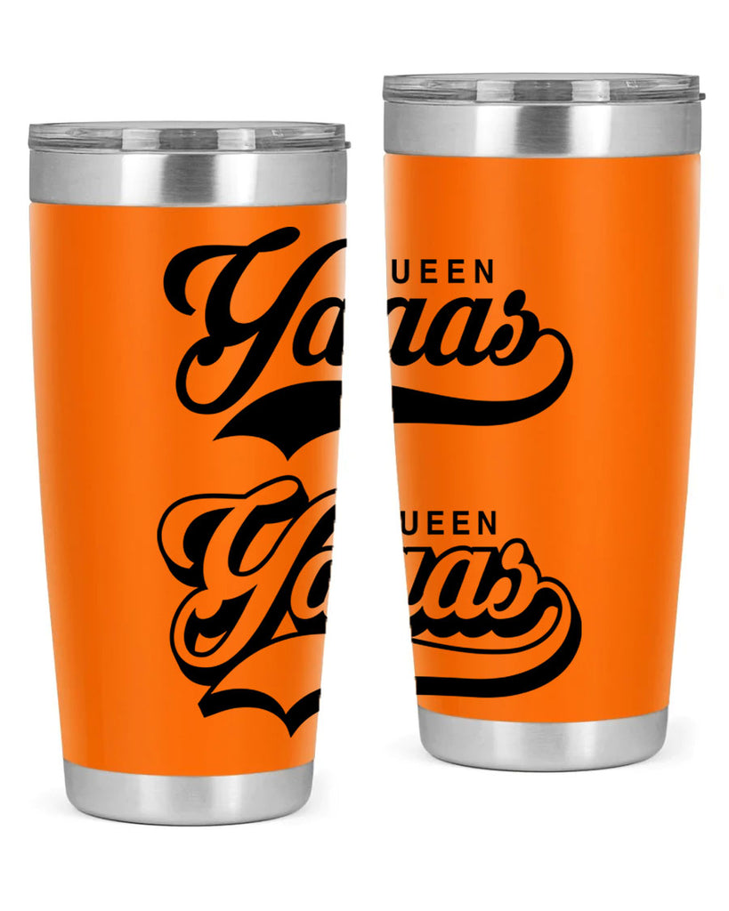 yaaas queen script 5#- black words phrases- Cotton Tank