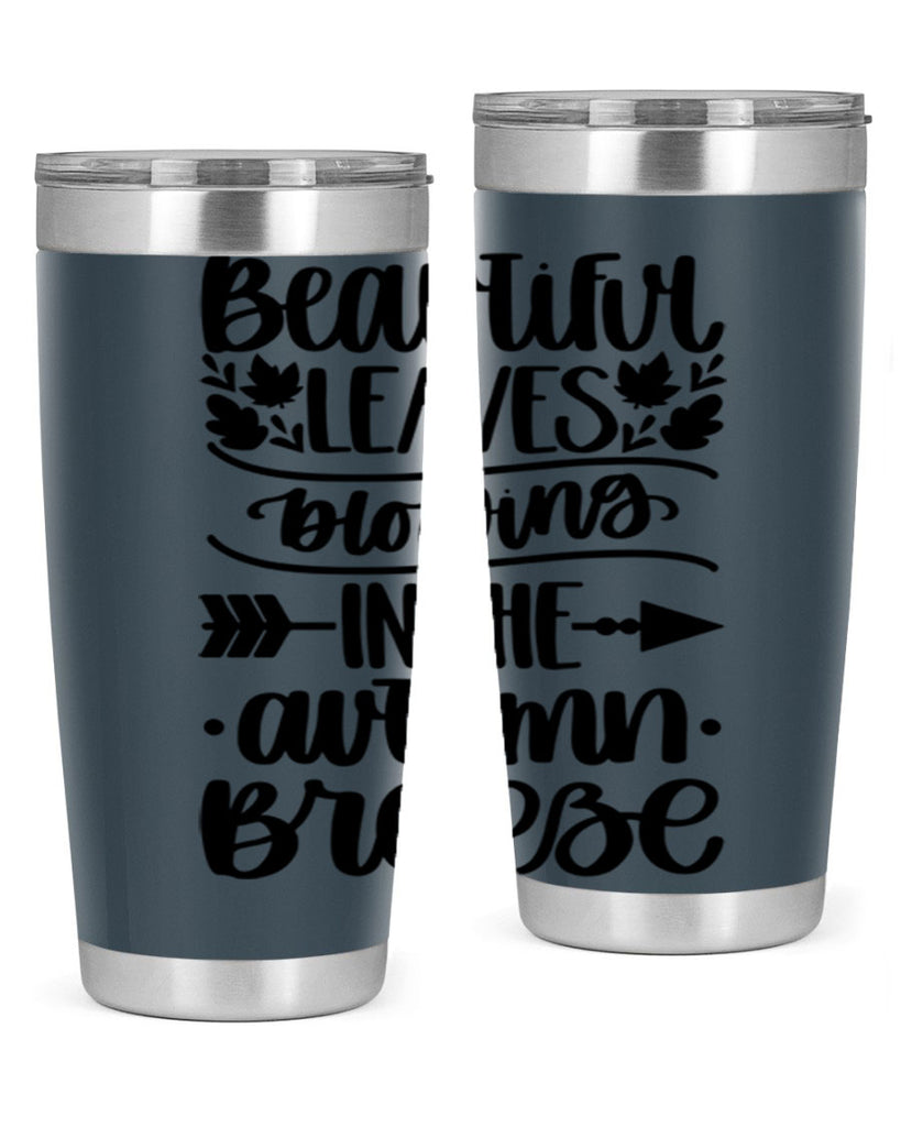 Beautiful Leaves Blowing In The Autumn Breeze 479#- fall- Tumbler