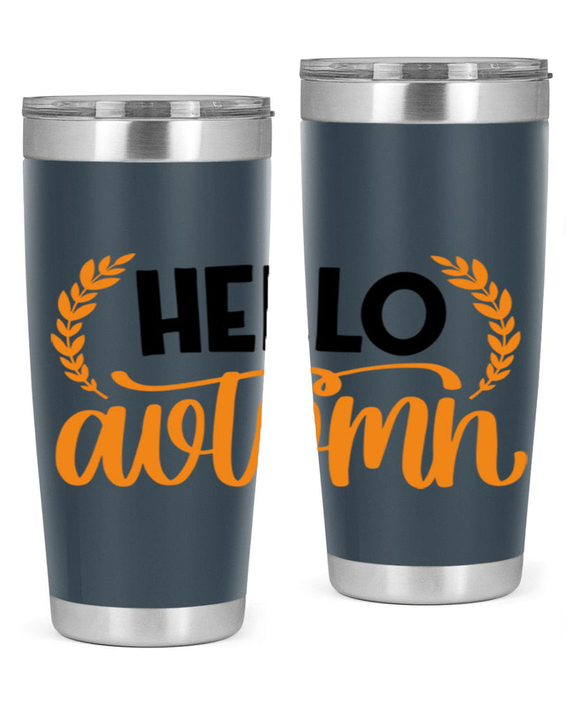 Hello Autumn 493#- fall- Tumbler