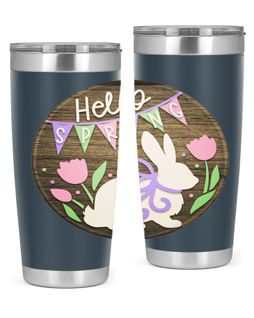 Hello spring bunny Mockup190#- spring- Tumbler
