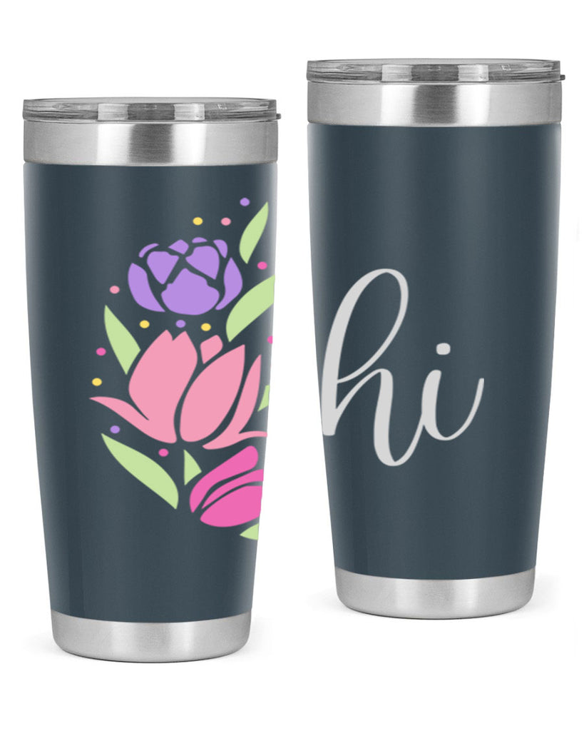 Hi pink flowers238#- spring- Tumbler